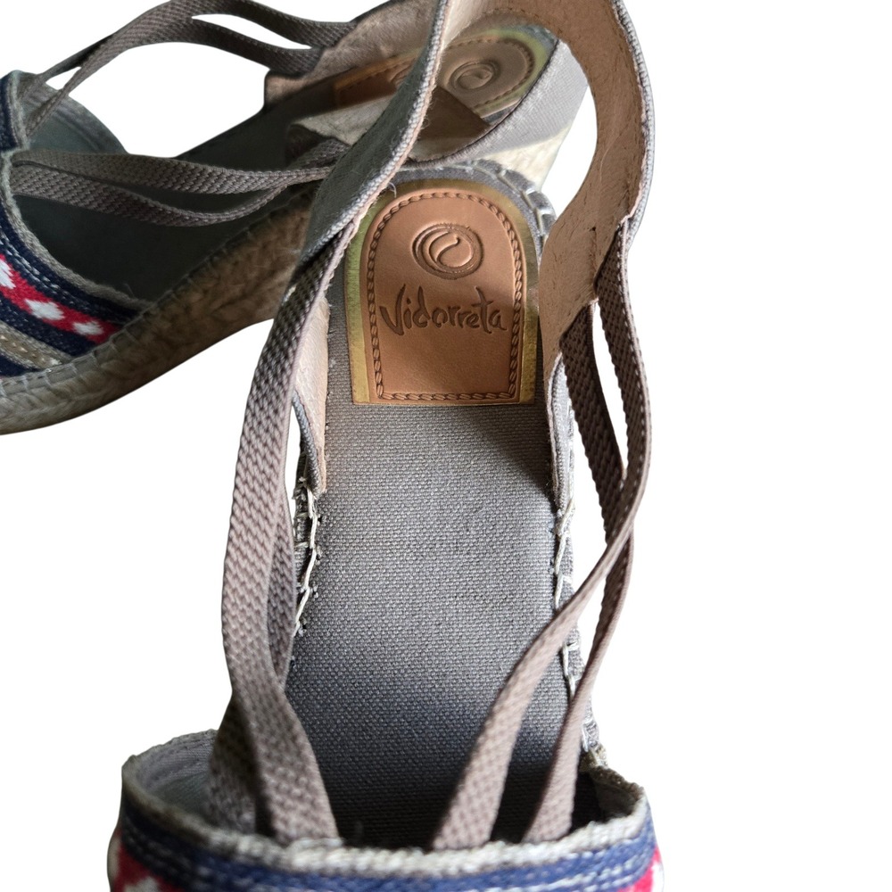 Vidoretta Espadrille Slingback‎ Wedge Beige Made In Spain Size 9.5 - Picture 2 of 5
